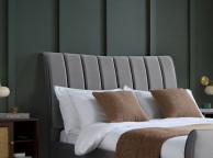 Birlea Clover 4ft Small Double Grey Velvet Fabric Bed Frame Thumbnail