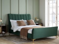 Birlea Clover 4ft Small Double Green Velvet Fabric Bed Frame Thumbnail