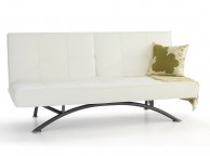 Serene Pavia Orchard White Faux Leather Sofa Bed Thumbnail