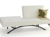 Serene Pavia Orchard White Faux Leather Sofa Bed Thumbnail