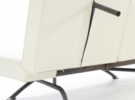 Serene Pavia Orchard White Faux Leather Sofa Bed Thumbnail