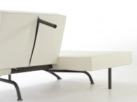 Serene Pavia Orchard White Faux Leather Sofa Bed Thumbnail