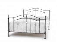 Serene Ashley 6ft Super King Size Black Nickel Metal Bed Frame with Crystals Thumbnail