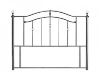 Serene Ashley 5ft King Size Black Nickel Metal Headboard with Crystals Thumbnail