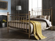 Serene Solomon 5ft King Size Brass Metal Bed Frame Thumbnail