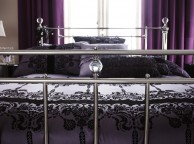 Serene Clara 4ft Small Double Black Nickel Metal Bed Frame with Crystals Thumbnail