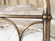 Serene Shilton 4ft Small Double Antique Brass Metal Bed Frame with Crystals Thumbnail