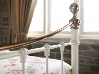 Serene Ethan Ivory Gloss with Brass 4ft6 Double Metal Bed Frame Thumbnail