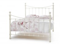 Serene Ethan Ivory Gloss 6ft Super King Size Metal Bed Frame Thumbnail