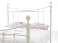 Serene Ethan Ivory Gloss 5ft King Size Metal Bed Frame Thumbnail