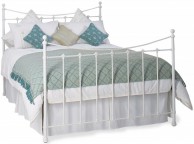 OBC Chatsworth 4ft 6 Double Satin White Metal Bed Frame Thumbnail