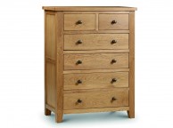 Julian Bowen Marlborough American Oak 4+2 Chest of Drawers Thumbnail