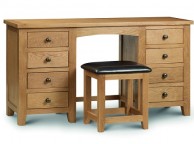 Julian Bowen Marlborough American Oak Double Pedestal Dressing Table Thumbnail