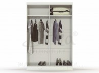 Birlea Lynx White Gloss Sliding Door Wardrobe with Mirror Thumbnail