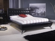 Limelight Comet 5ft Kingsize Black Leather Bed Frame Thumbnail