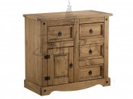 Birlea Corona Pine 1 Door 4 Drawer Sideboard Thumbnail