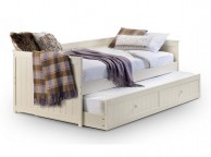 Julian Bowen Jessica Stone White Wooden Day Bed with Underbed Thumbnail