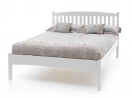 Serene Eleanor 4ft Small Double White Wooden Bed Frame with Low Footend Thumbnail