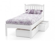 Serene Eleanor 4ft6 Double White Wooden Bed Frame with Low Footend Thumbnail