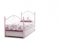Serene Yasmin 3ft (90cm) Single Pink Metal Guest Bed Frame Thumbnail