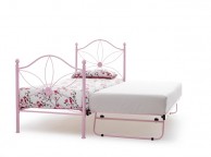 Serene Yasmin 3ft (90cm) Single Pink Metal Guest Bed Frame Thumbnail