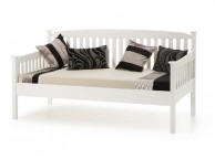 Serene Eleanor 3ft Single White Wooden Day Bed Frame Thumbnail