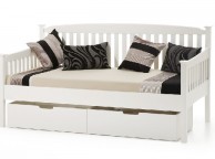 Serene Eleanor 3ft Single White Wooden Day Bed Frame Thumbnail
