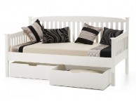 Serene Eleanor 3ft Single White Wooden Day Bed Frame Thumbnail