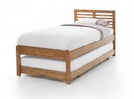 Serene Esther 3ft Single Oak Finish Wooden Guest Bed Frame Thumbnail