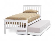 Serene Amelia 3ft Single White Wooden Guest Bed Frame Thumbnail