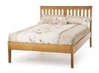 Serene Grace 4ft6 Double Cherry Wooden Bed Frame with Low Foot End Thumbnail
