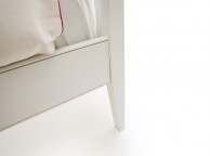 Serene Grace 4ft Small Double White Wooden Bed Frame with High Foot End Thumbnail