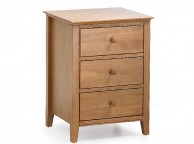 Serene Grace 3 Drawer Wooden Cherry Bedside Cabinet Thumbnail