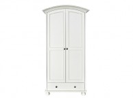 GFW Versailles 2 Door 1 Drawer White Wardrobe Thumbnail
