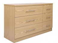 GFW Manhattan Oak 3 + 3 Drawer Extra Deep Chest Thumbnail