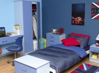 GFW Ottawa 2 Tones Gloss Blue Bedroom Set Thumbnail