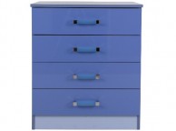 GFW Ottawa 2 Tones Gloss Blue Bedroom Set Thumbnail