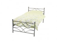 Metal Beds Nippon 3ft (90cm) Single Graphite Grey Metal Bed Frame Thumbnail
