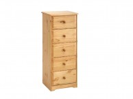 Core Balmoral Pine 5 Drawer Narrow Chest Thumbnail