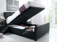 Kaydian Allendale 4ft6 Double Black Leather Ottoman Storage Bed Thumbnail