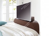 Kaydian Windermere 5ft Kingsize Cappucino Fabric TV Ottoman Bed Thumbnail