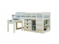 Metal Beds White Midi Study Bunk Bed Thumbnail