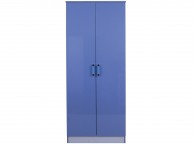 GFW Ottawa 2 Tones Gloss Blue 2 Door Wardrobe Thumbnail