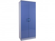 GFW Ottawa 2 Tones Gloss Blue 2 Door Wardrobe Thumbnail