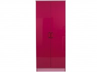 GFW Ottawa 2 Tones Gloss Pink 2 Door Wardrobe Thumbnail