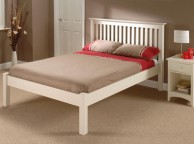 Julian Bowen Barcelona Low Foot End Stone White 4ft6 Double Wooden Bed Thumbnail