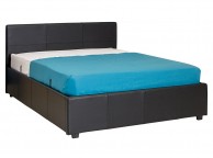 GFW Side Lift Ottoman 3ft Single Black Faux Leather Bed Frame Thumbnail