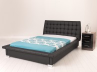 GFW Missouri 5ft Kingsize Black Faux Leather Bed Frame Thumbnail