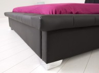 GFW Missouri 5ft Kingsize Black Faux Leather Bed Frame Thumbnail