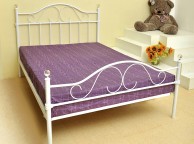 GFW Sparkle 4ft6 Double White Metal Bed Frame Thumbnail